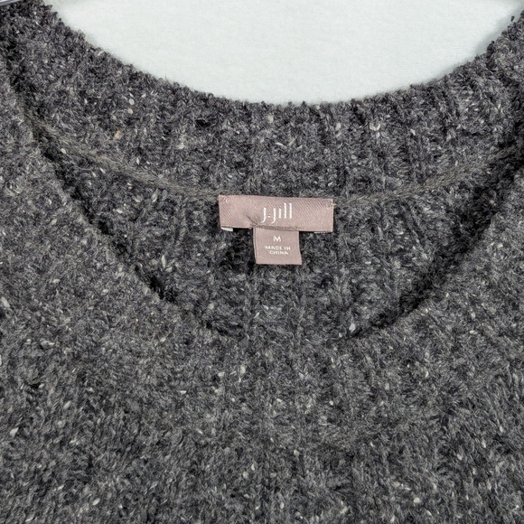 J.Jill Charcoal Gray A-Line Sweater M - Picture 3 of 4
